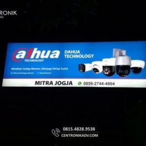 Neon Box CCTV Dahua Jogja menjadikan Toko Mitra Jogja Terlihat Lebih Profesional dengan Neon Box CCTV Dahua dari Centronik Advertising