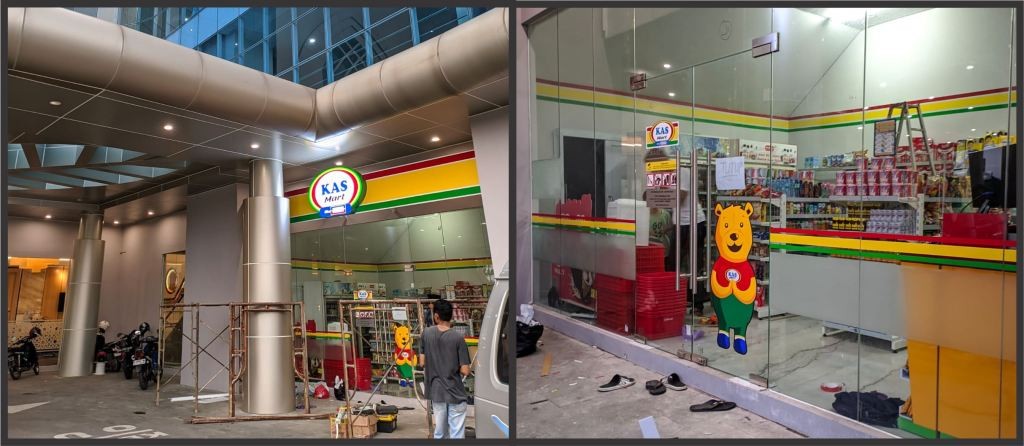Centronik Advertising mengerjakan proyek branding signage KAS Mart, minimarket mitra Indogrosir. Signage fasad profesional untuk tampilan toko yang lebih menarik.