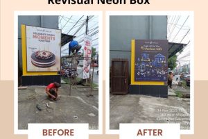Proyek Penggantian Visual Neon Box Dapur Cokelat Semarang | Centronik Advertising
