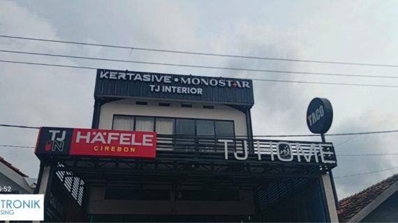 Proyek Branding Kertasive & Monostar di TJ Home Cirebon | Centronik Advertising