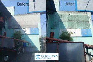 Pembongkaran Reklame ENEOS di Bear’s Oli Solo Baru | Portofolio Centronik Advertising