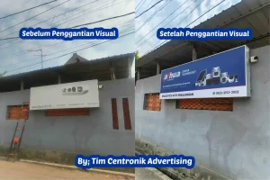 Penggantian Visual Neon Box Dahua CCTV di RelasiTech CCTV Pekalongan | Portofolio Centronik Advertising