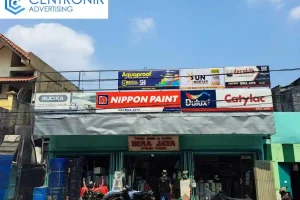 Pemasangan PNT Aquaproof di Toko Bina Jaya Salatiga | Branding Toko Material Bangunan